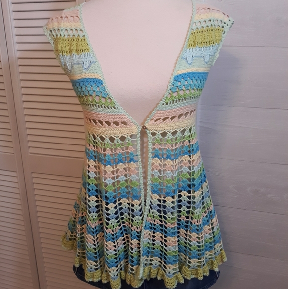 Free People Sweaters - Free people crochet cardigan top small petite *K